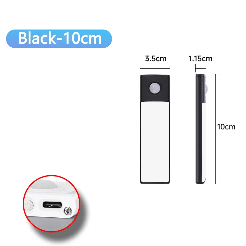 Bewegungssensor Nachtlicht USB Wiederaufladbar Kabellose Lampe Unterbauleuchten LED für Küchenschrank Schlafzimmer Kleiderschrank Beleuchtung