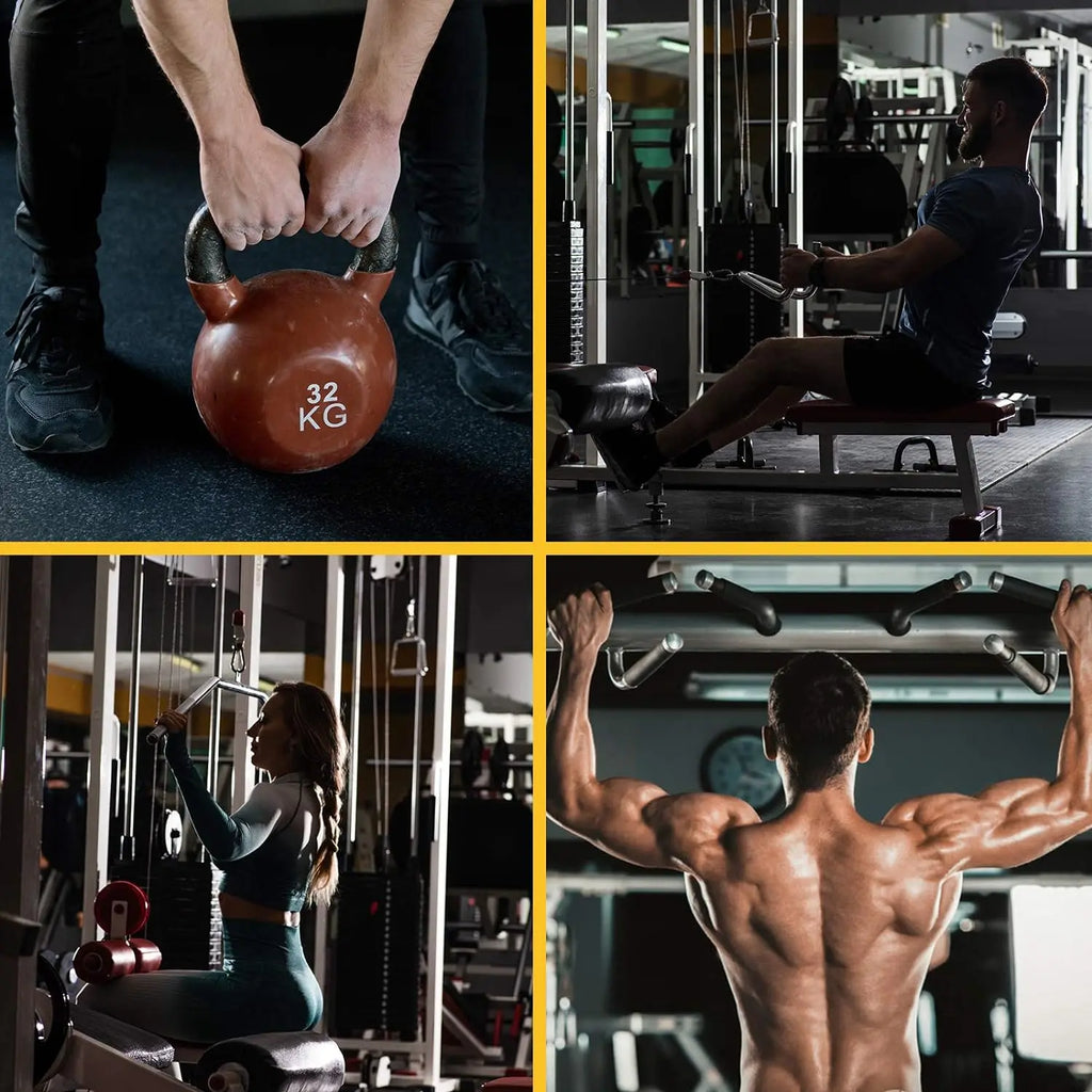 Fitnesshandschuhe für Damen und Herren, Gewichtheben, mit Handgelenkband, Bodybuilding, Training, Sport, Übung, Radfahren, stoßfest