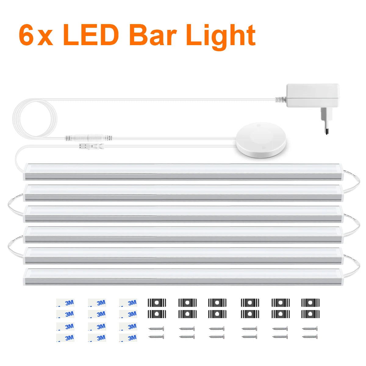 Penetrable Wood Touch Sensor Dimmable LED Lights Motion Sensor Under Cabinet Kitchen Light Aluminum Bar Lamp Wardrobe Shelf Deco