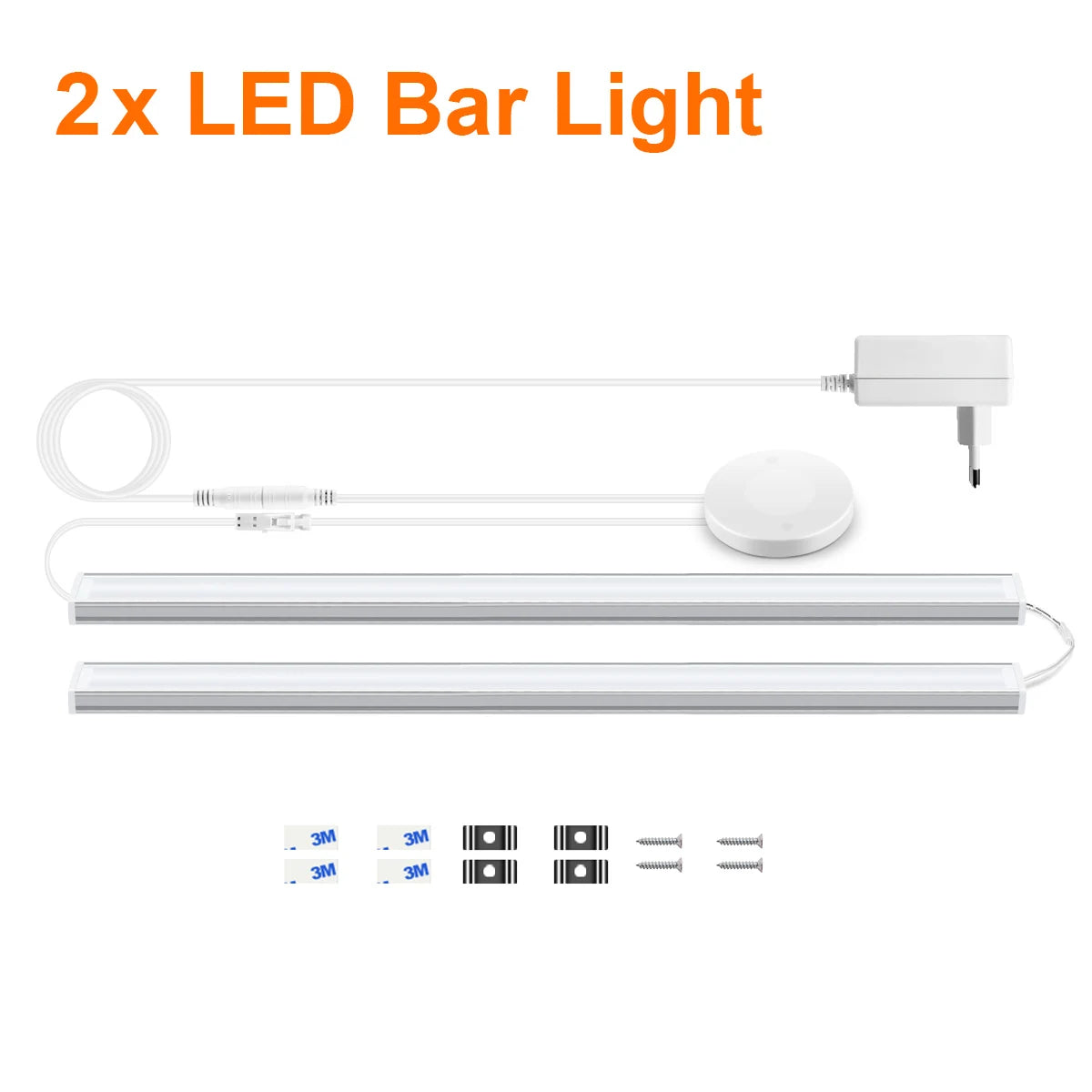Penetrable Wood Touch Sensor Dimmable LED Lights Motion Sensor Under Cabinet Kitchen Light Aluminum Bar Lamp Wardrobe Shelf Deco