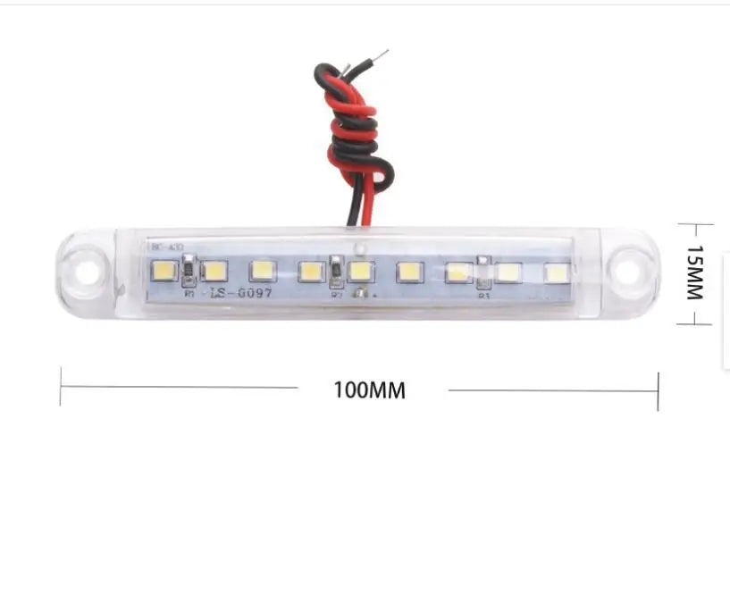 4PCS 9 LED Waterproof Side Warning Light Multicolor Truck Trailer Bus Van Lorry Width Lamp Signal Marker Bulb Lamp 12V 24V
