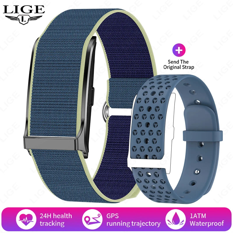 LIGE No Screen Smart Watch Men Heart Rate Blood Pressure Health Monitor Bracelet Smart Wristband Sports Fitness Women Smartwatch