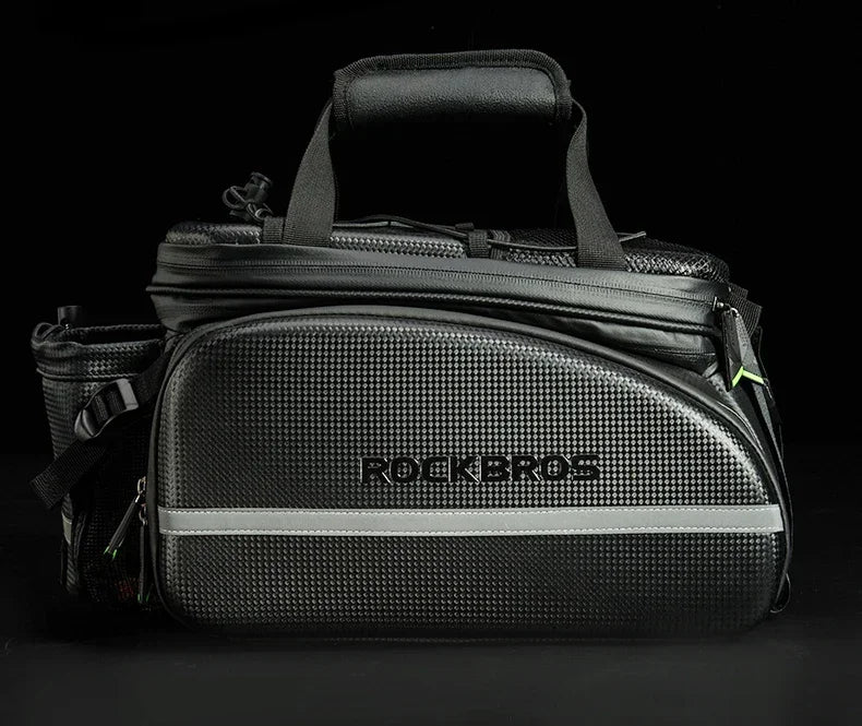 ROCKBROS Fahrradtasche 2-in-1 Reisefotografie Sport Fitness Umhängetasche PU Fahrradgepäckträger Rücksitz Aufbewahrungsbox Fahrradausrüstung