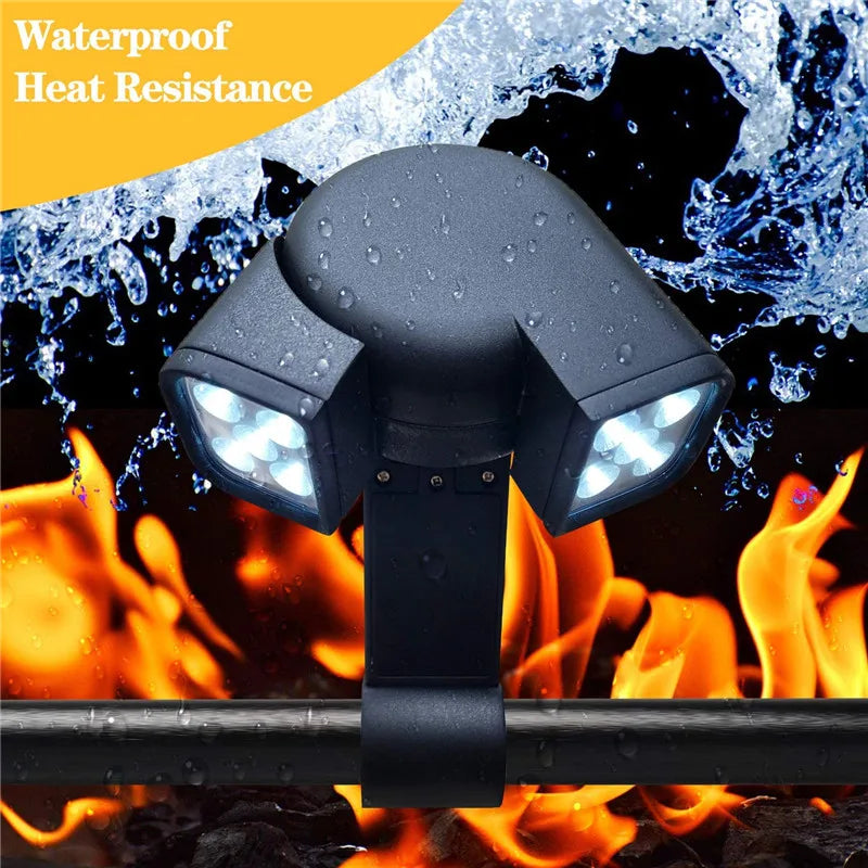 Tragbare BBQ Grillleuchte LED-Licht Taschenlampe Beleuchtungslampe mit Griffhalterungsclip für Barbecue Grillen Outdoor-Zubehör
