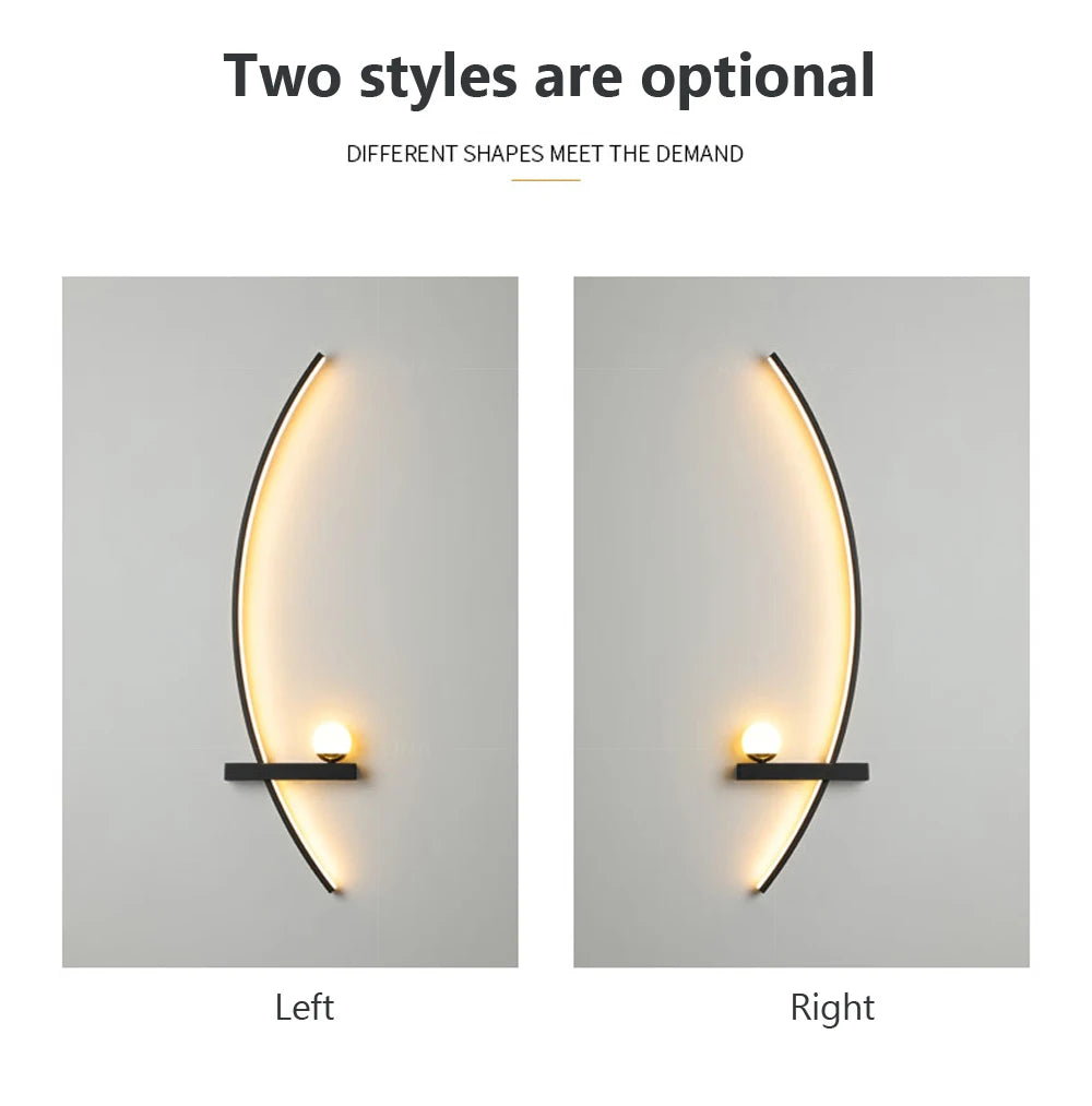 LED Wandlampe 55/105CM Smarte Fernbedienung Links Rechts Beleuchtung Wandleuchte Schlafzimmer Nachttisch Wohnzimmer Zuhause LED Lichter Leuchte