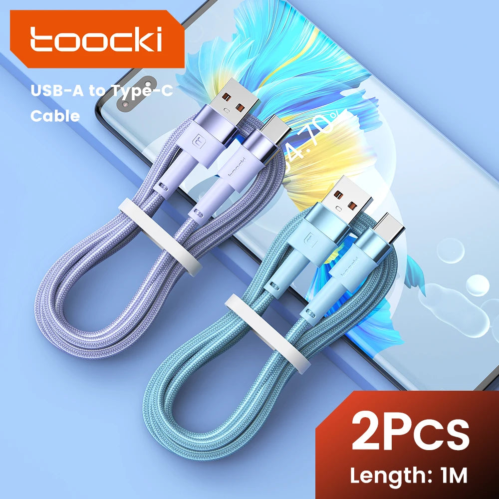 Toocki 2er Pack 3A USB C Kabel Typ C für Xiaomi 12t Pro Realme Redmi Note 12 Pro Poco F3 X4 GT Schnellladekabel Datenkabel