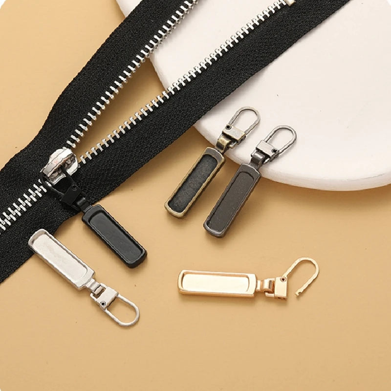 5 Stück Näh-DIY abnehmbarer Reißverschlusskopf Reißverschlusszipper praktisch bequem stabil Tasche Handtasche Koffer Geldbörse Rucksack Zelt