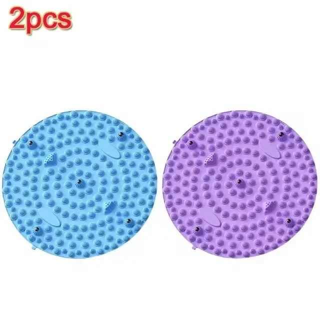 Foot Yoga Massage Acupressure Board Mat Muscle Relaxation Round Exercise Mat Fitness Foot Training Acupuncture Physiotherapy