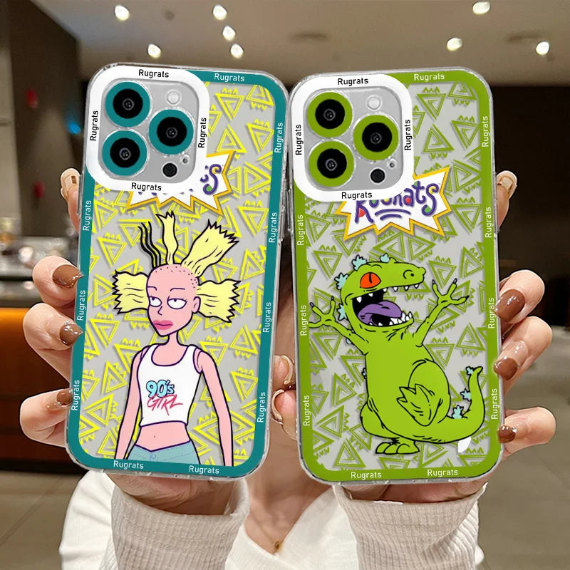 Cartoon Funny R-rugrats Phone Case For OPPO Reno 12F 12 7 11 11F 10 2F 4 8 8T 8Z 7Z 7 6Z 6 5 Pro Plus 4G 5G Clear Soft TPU Cover