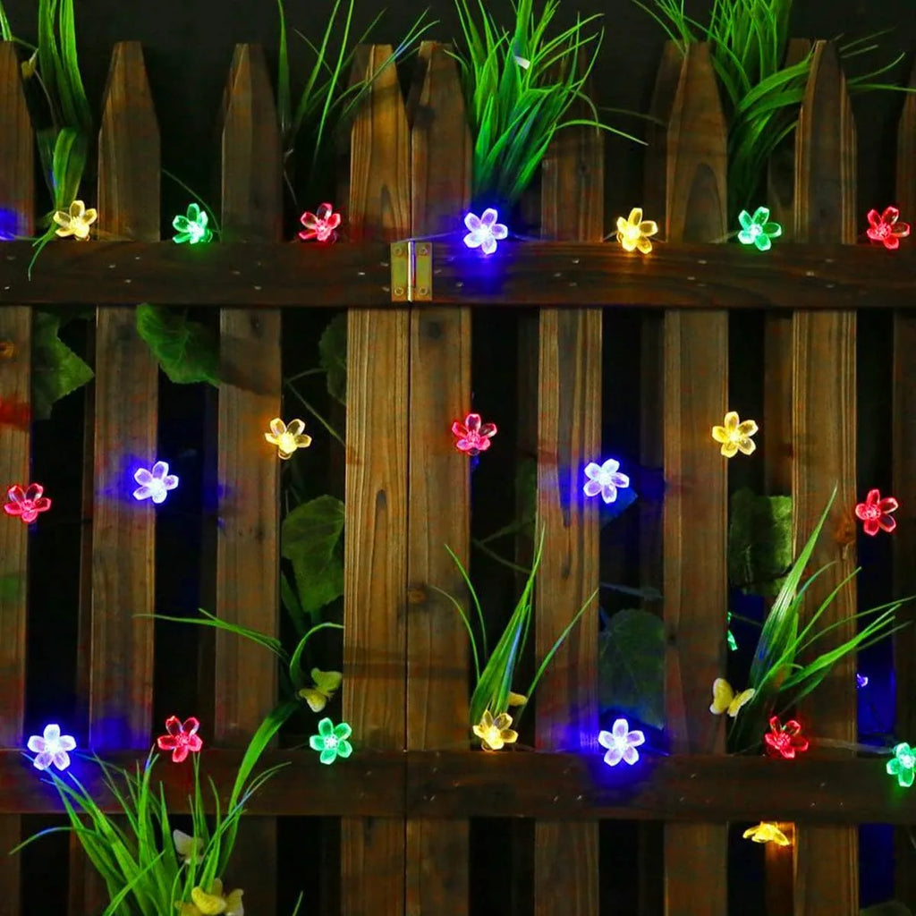 1 Stk Solar Lichterkette Blumen Outdoor Wasserdicht 20/30/50/100 LED Lichterkette für Garten Zaun Terrasse Hof Weihnachtsbaum Deko