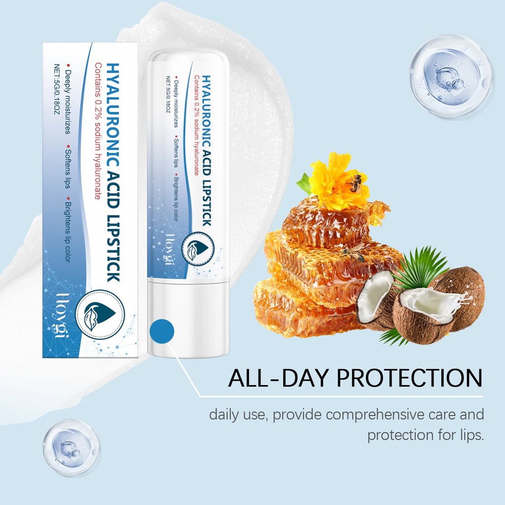 1/2/3pcs Hyaluronic Lip Balm Lips Skincare Anti Cracking Nourishing Brightening Moisturizing Lip Balm Lipstick Lips Skin Care