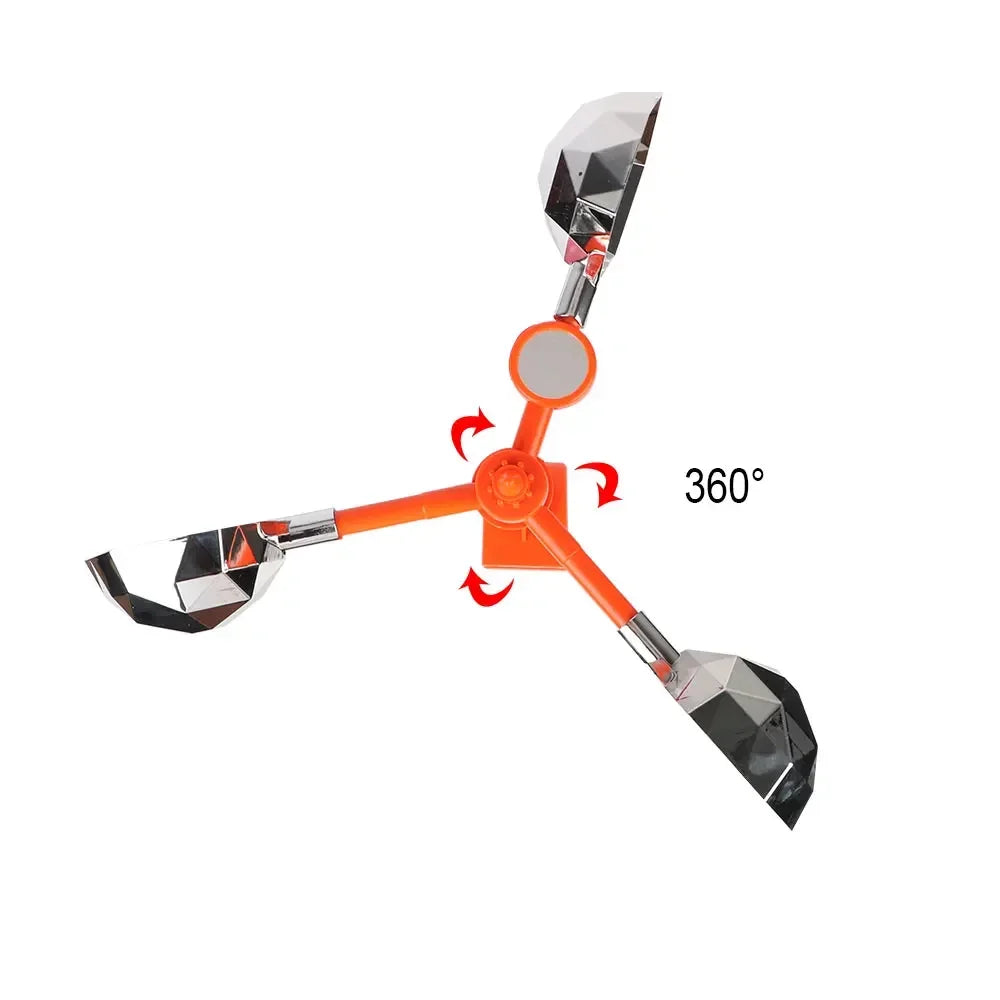 Automatische Vogelabwehr Solar & Windbetrieben 360° Drehbar mit Reflektierendem Klang zur Abschreckung für Garten, Hof und Außenbereiche