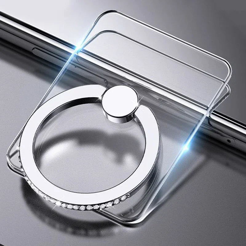 Transparenter Luxus-Schmetterlings-Fingerring-Handyhalter für iPhone 15 Smartphone-Sticker-Ständer-Zubehör faltbarer Halter
