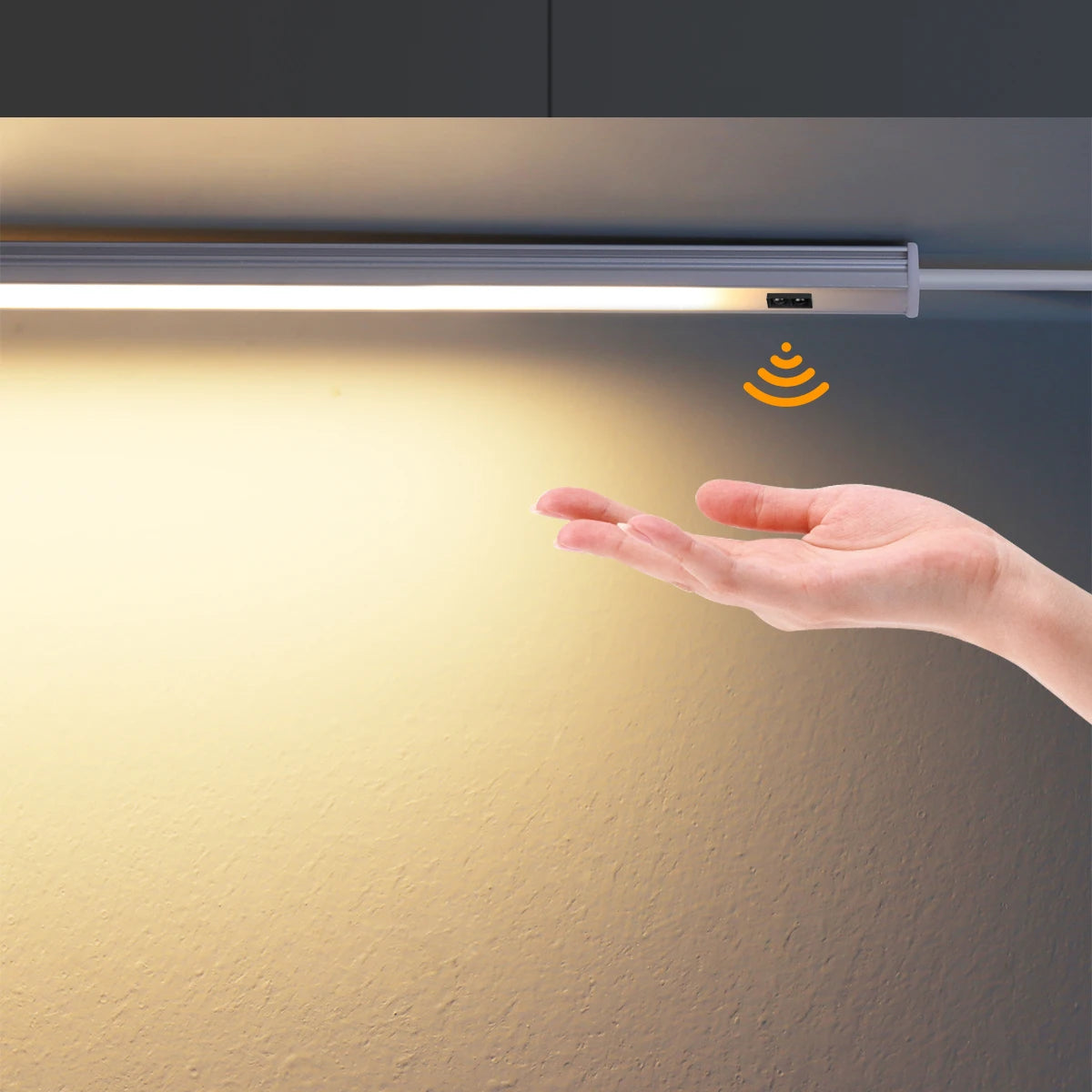USB Kitchen LED Lights Under Cabinet Unit Lamp Non-Contact Hand Wave Sensor Switch For Cupboard Shelves Workbench Closet Desk