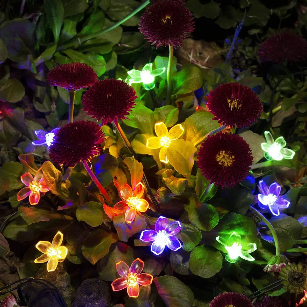 1 Stk Solar Lichterkette Blumen Outdoor Wasserdicht 20/30/50/100 LED Lichterkette für Garten Zaun Terrasse Hof Weihnachtsbaum Deko