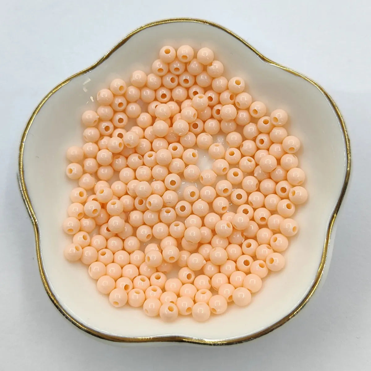 200Pcs 4mm Solid Color Round Loose Beads Jewelry Making DIY For Pendant Necklace Bracelet Wholesale