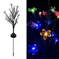 Solar Kirschblüten-Bodenlampe Wasserdichte Gartenlampe mit Solarenergie LED-Leuchten Landschaftsblume Außenatmosphäre Wegbeleuchtung