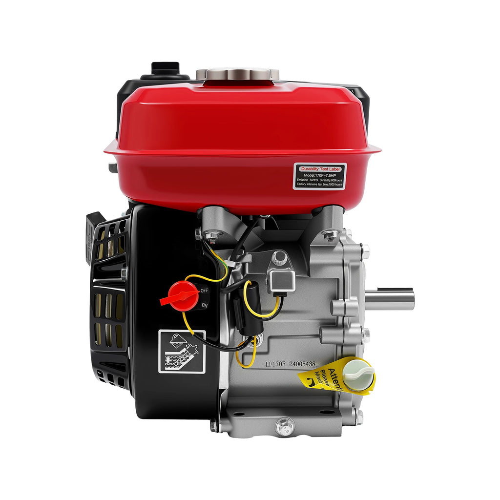4-Takt 212cc Benzinmotor, 7,5PS 4000W 3600 U/min Einzylinder-Handstart-Benzinmotor, Kurbelwellendurchmesser 20mm