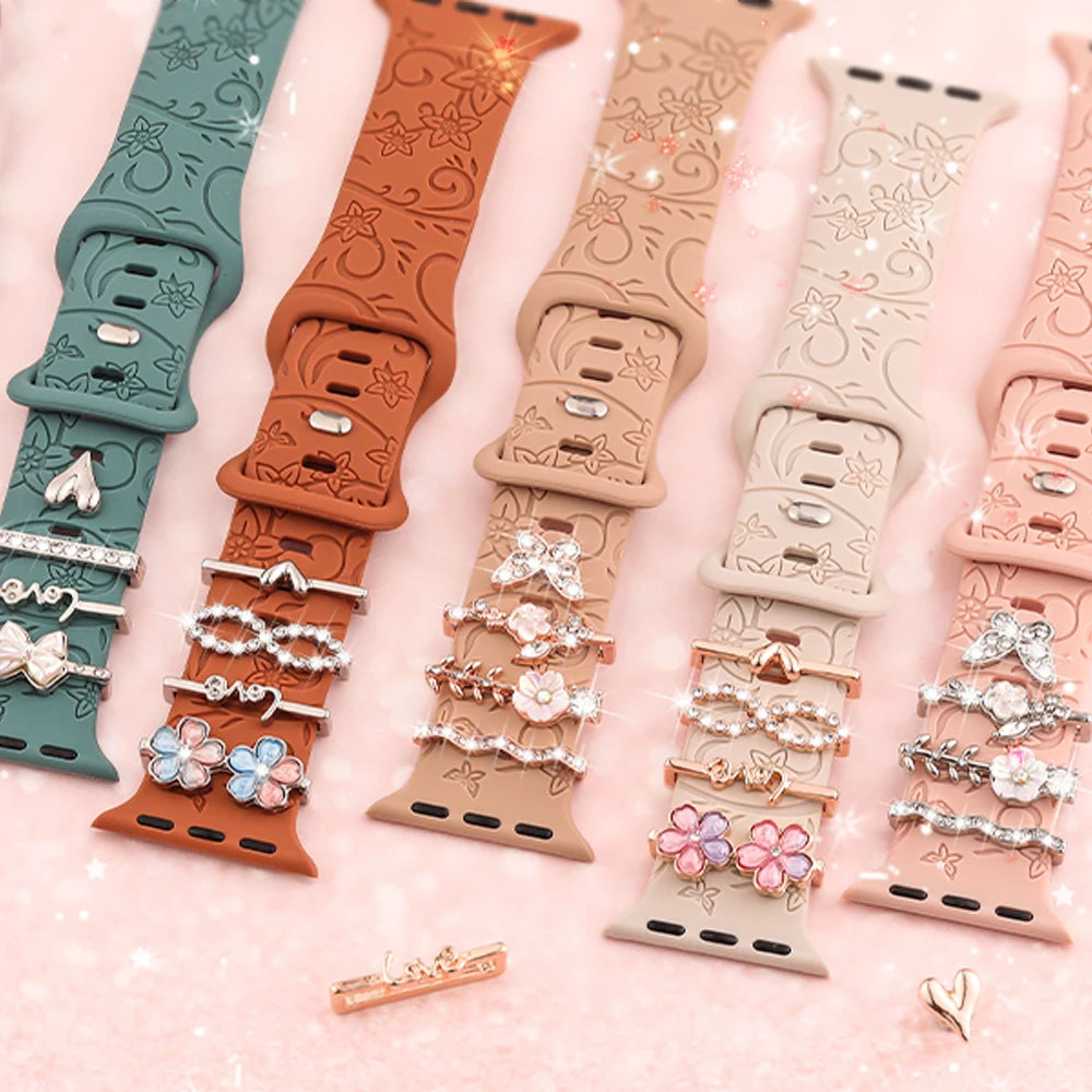 Anhänger für Apple Watch Armband Serie 9 8 7 6 5 4 SE 38 42 40 49 41 45 44 mm Dekoring Galaxy Watch 4 5 6 7 Armband Zubehör