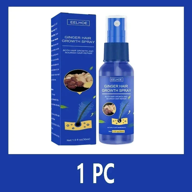 Ingwer Haarwuchs-Spray Anti-Haarausfall Haarausfallbehandlung Wachstumsessenz-Öl für Männer und Frauen