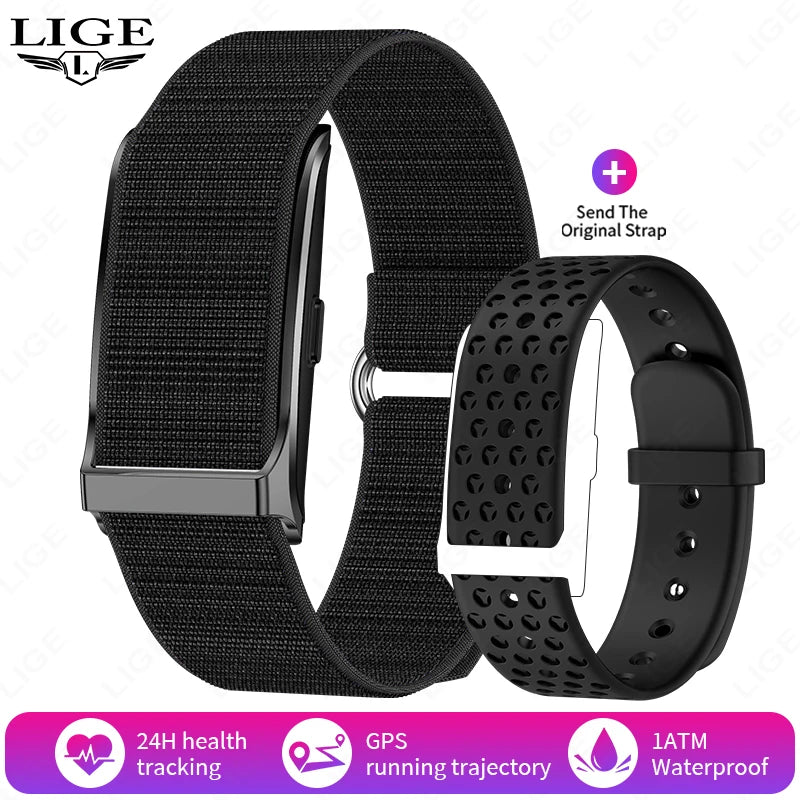 LIGE No Screen Smart Watch Men Heart Rate Blood Pressure Health Monitor Bracelet Smart Wristband Sports Fitness Women Smartwatch