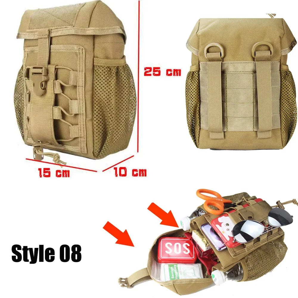 IFAK EDC Tasche Hüfttasche Jagdweste Notfall-Werkzeugsatz Outdoor Erste-Hilfe-Set Camping Survivaltasche