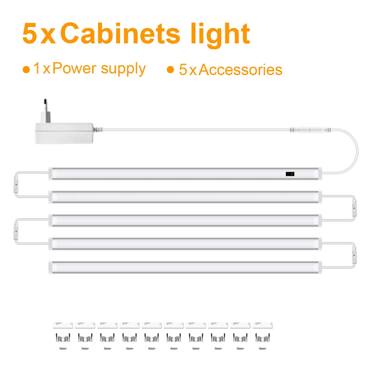 USB Kitchen LED Lights Under Cabinet Unit Lamp Non-Contact Hand Wave Sensor Switch For Cupboard Shelves Workbench Closet Desk