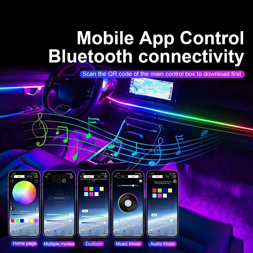 18/22 in 1 Atmosphere Light Parts 35/75CM 110CM Light Strip Speakers Extension Line Main/Sub Controller Foot Lamp Symphony Parts