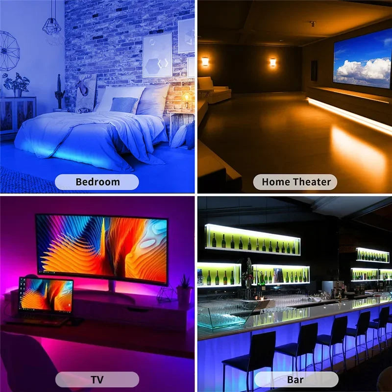 TV Hintergrundbeleuchtung Bluetooth USB RGB LED Streifen Lichter 1m 2M 3M 4M 5m SMD 5050 Flexibel USB DC 5V Band Diode RGB LED Strip Dekor Lampe