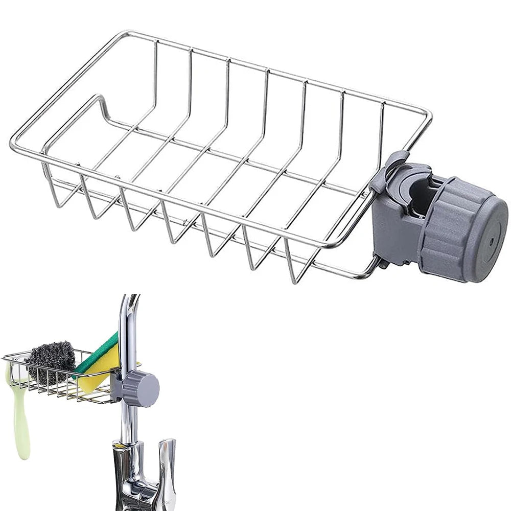 Sink Drain Rack & Faucet Sponge Holder