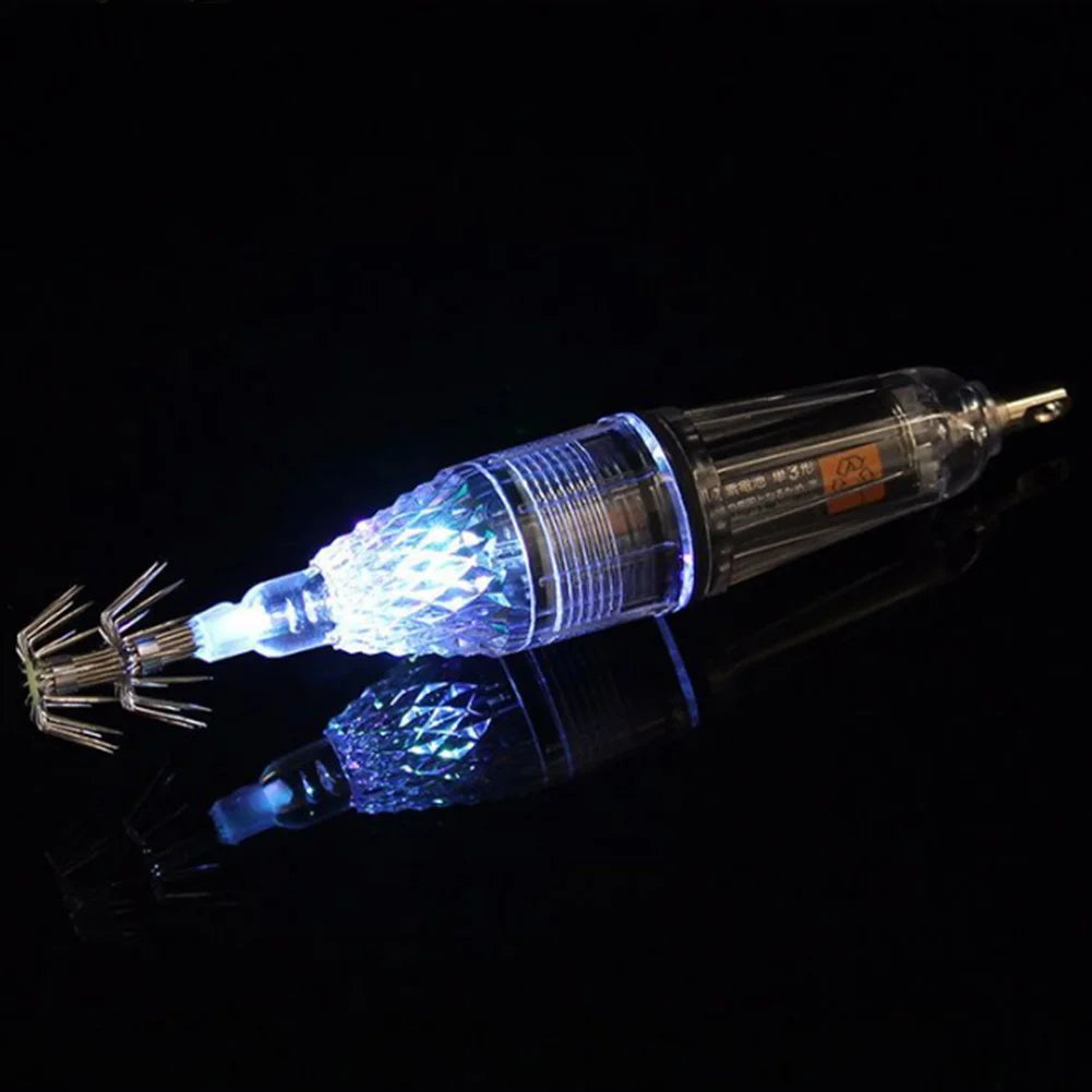 Fischköderlicht LED Tiefsee Leuchtender Tintenfisch Oktopus Regenschirmhaken LED Tintenfisch-Köderlampe Angelzubehör Unterwasserleuchten