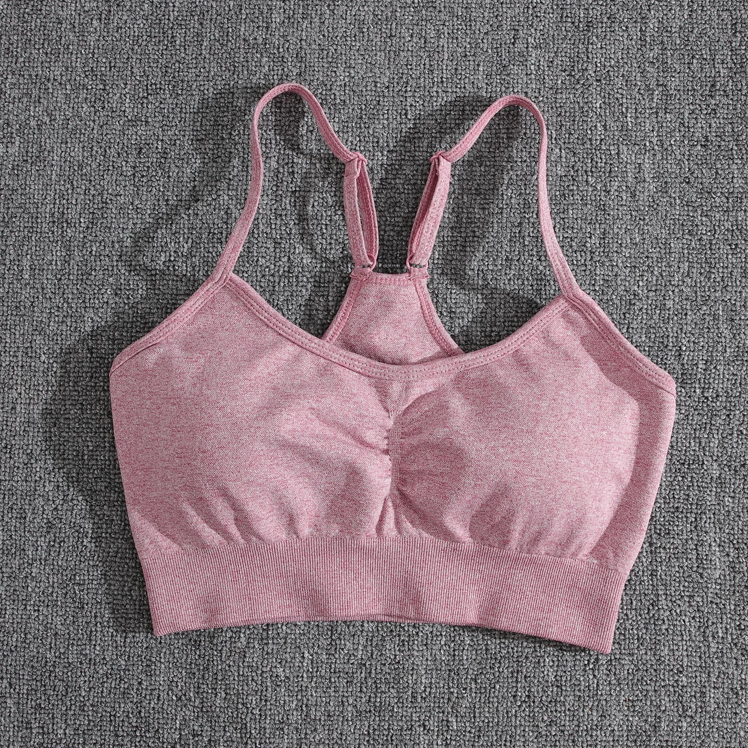 Solid Women Two Piece Sets Peach Buttocks Shorts Female Trackuists Gym Set Halter Fitness Shorts Push Up Bra Summer