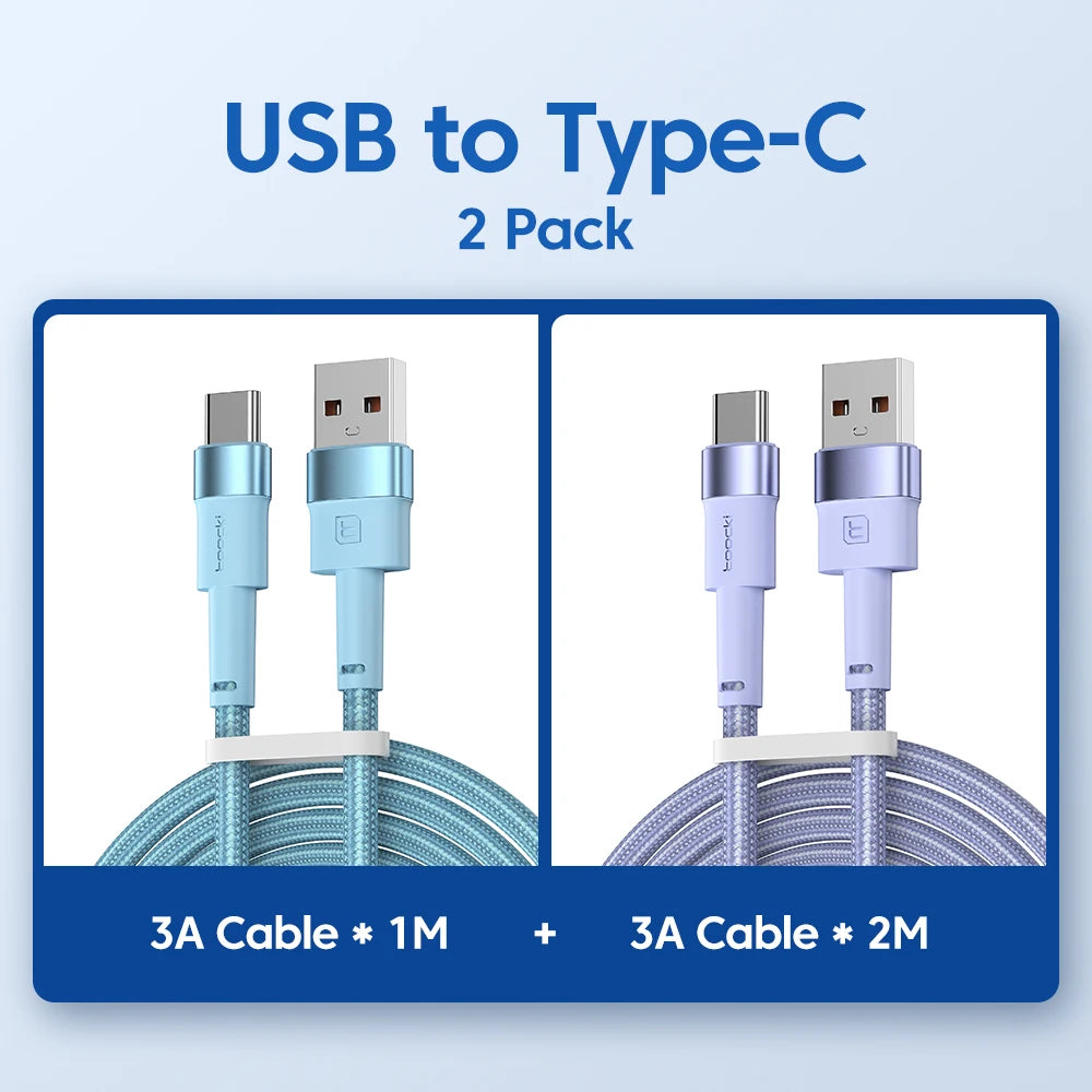 Toocki 2er Pack 3A USB C Kabel Typ C für Xiaomi 12t Pro Realme Redmi Note 12 Pro Poco F3 X4 GT Schnellladekabel Datenkabel