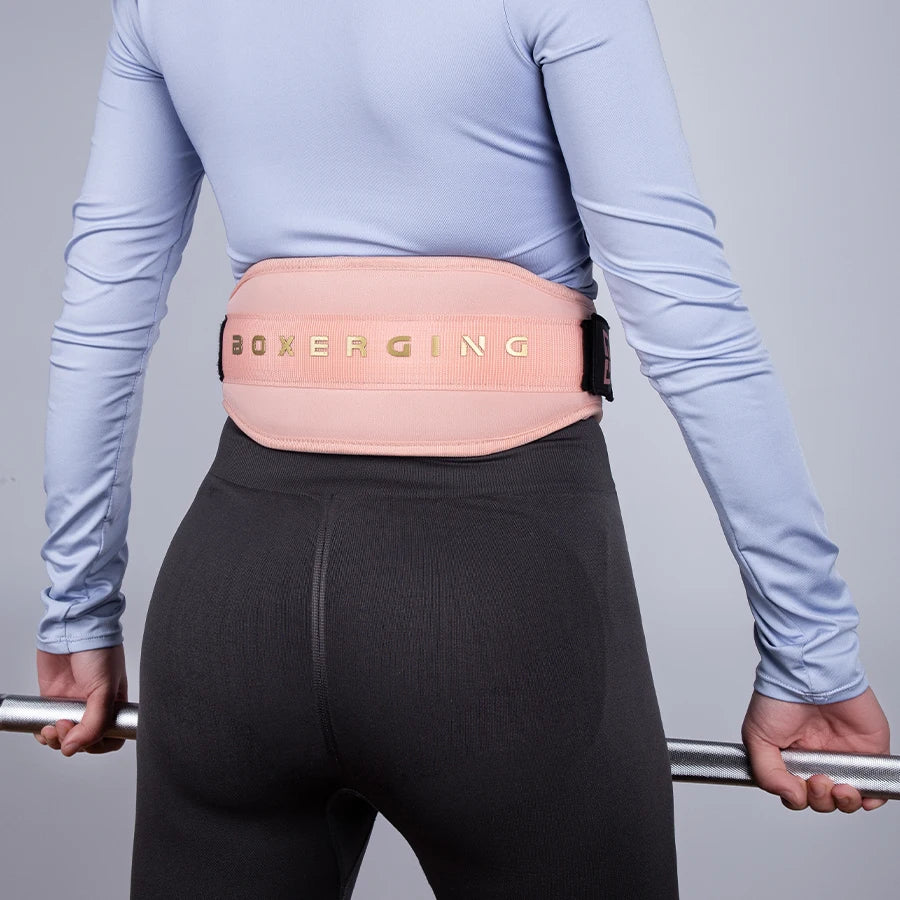 Cinturón de fitness rosa, Cinturón de soporte lumbar para mujeres, Alivia el dolor lumbar, Proporciona soporte lumbar completo para gimnasio, deportes al aire libre