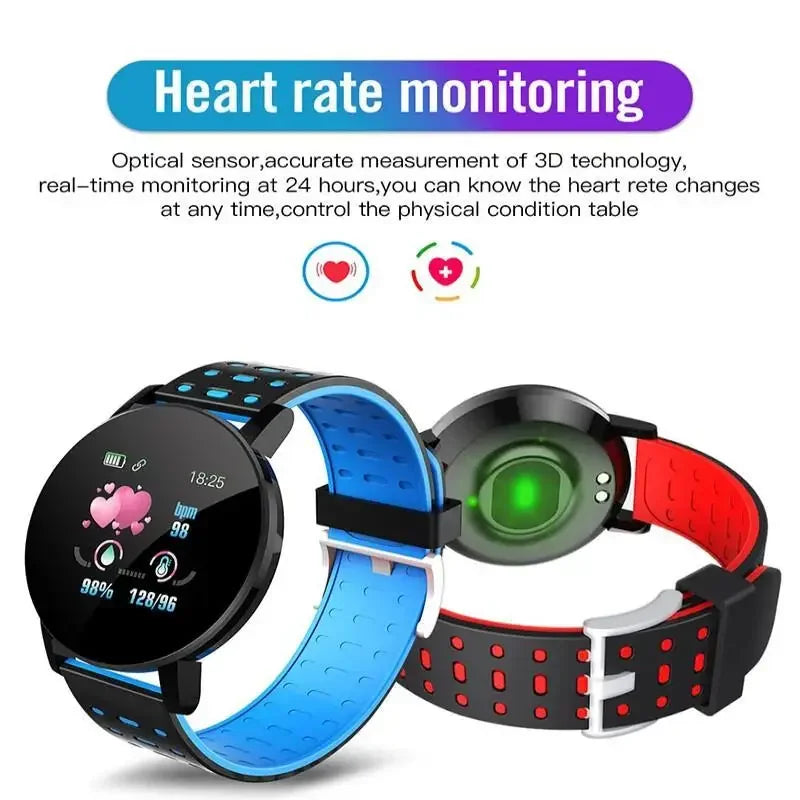 Smartwatch LED Digitaluhr Wasserdichte Smartwatch 1,44" Bildschirm Full Touch Smartband Herzfrequenzmesser Fitness Tracker Uhr