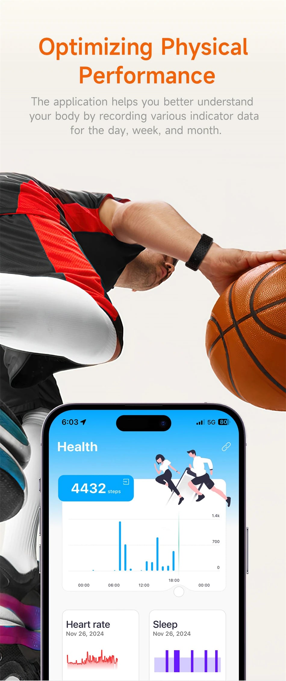 LIGE Smartwatch ohne Display Herren Herzfrequenz Blutdruck Gesundheitsmonitor Armband Smart Armreif Sport Fitness Damen Smartwatch