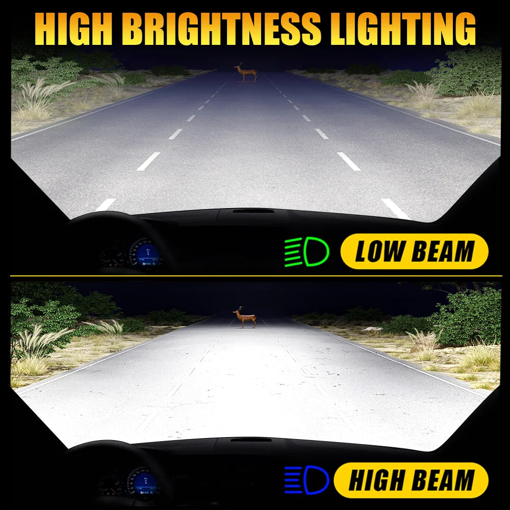 AILEO 2 bombillas led H4 de luz alta y baja, alta calidad, 20000 lúmenes, 90 W, H7, CSP, bombilla de faro para coche, 6500 K, luz de circulación diurna, lámpara automotriz