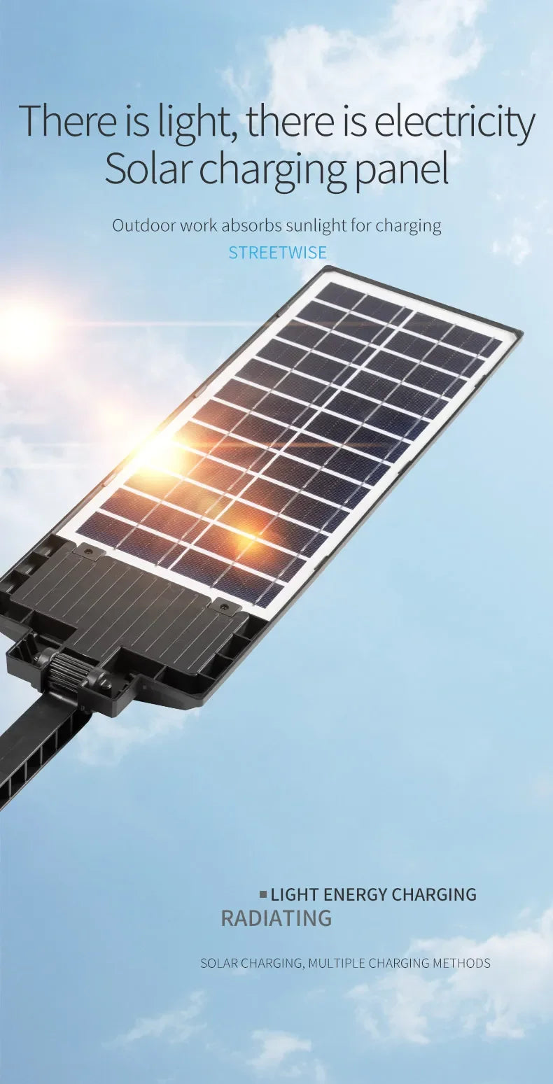 Outdoor Solar-LED-Leuchten Wasserdicht 8000 Lm Superhelle Wandlampe mit Bewegungssensor Fernbedienung Garten-Straßenleuchte