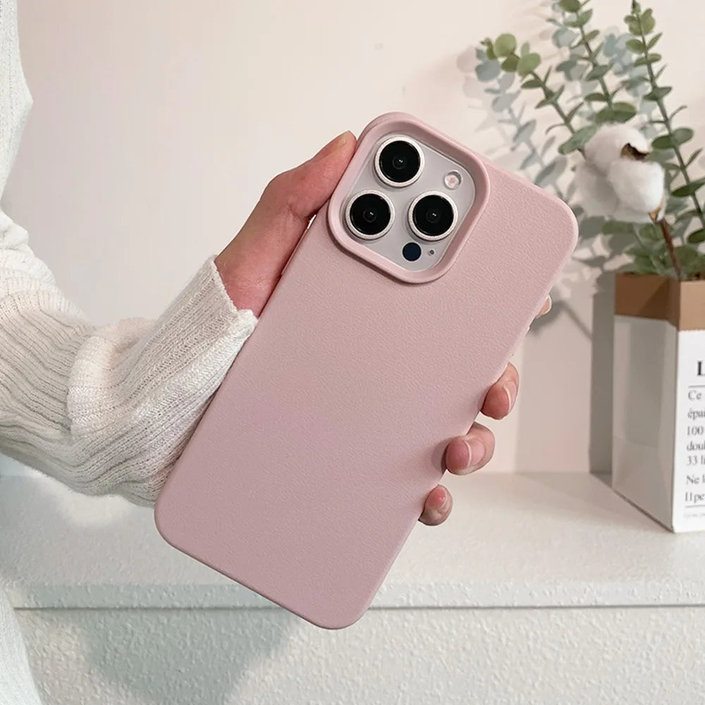 Leather Phone Case For iPhone 17 Pro Max 16 18 Pro Max 13 11 15 14 Plus 12 17 Air 17Promax Shockproof Soft TPU Funda Cover Coque