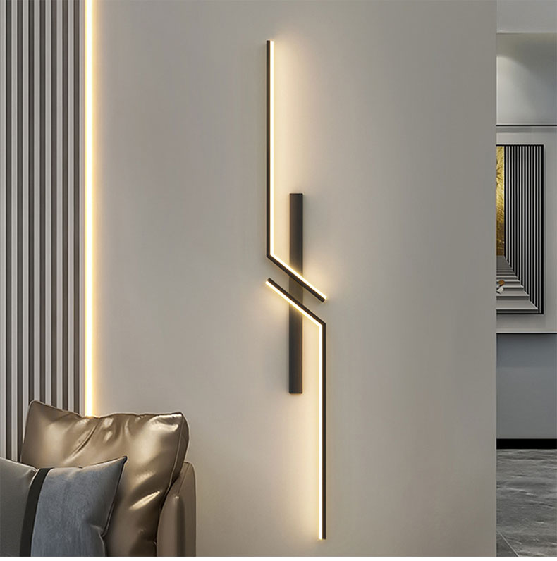 Moderne Kreative LED-Streifen-Wandleuchte, minimalistische Schlafzimmer-Nachttisch-Wandlampe, LED-Leuchten, Wohnzimmer TV-Sofa Hintergrund-Wandleuchte