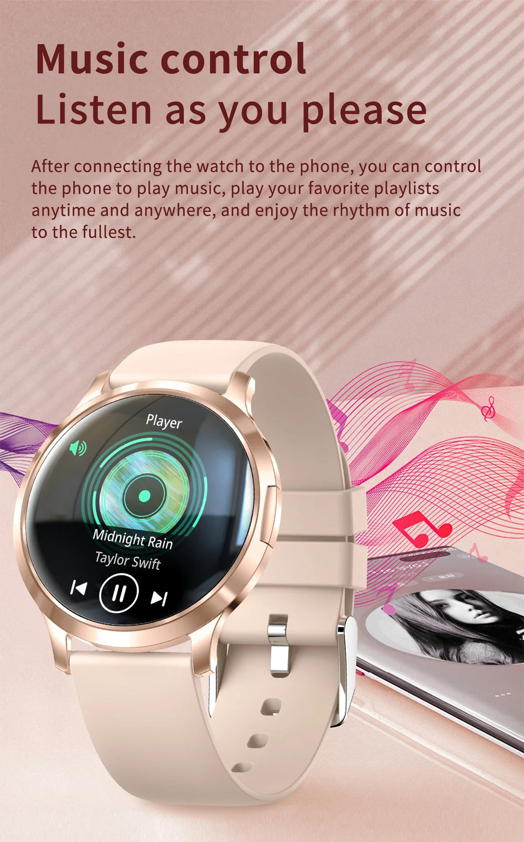 2025 NEU Smartwatch Damen 1,32"AMOLED Sport Fitness Armband Benutzerdefiniertes Zifferblatt Uhren Herren Herzfrequenz Bluetooth Anruf Damen Smartwatch