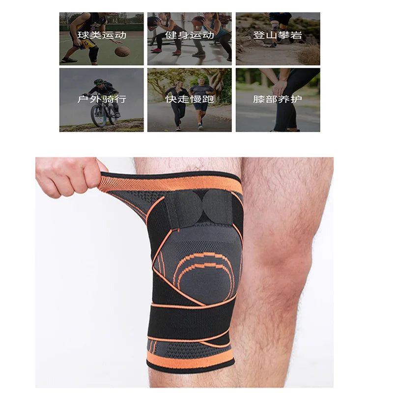1x Knieschützer Bandagen Sportstütze Kniepolster Herren Damen Kompression Elastische Unterstützung Fitnessausrüstung Basketball Laufen Orthese Protektor
