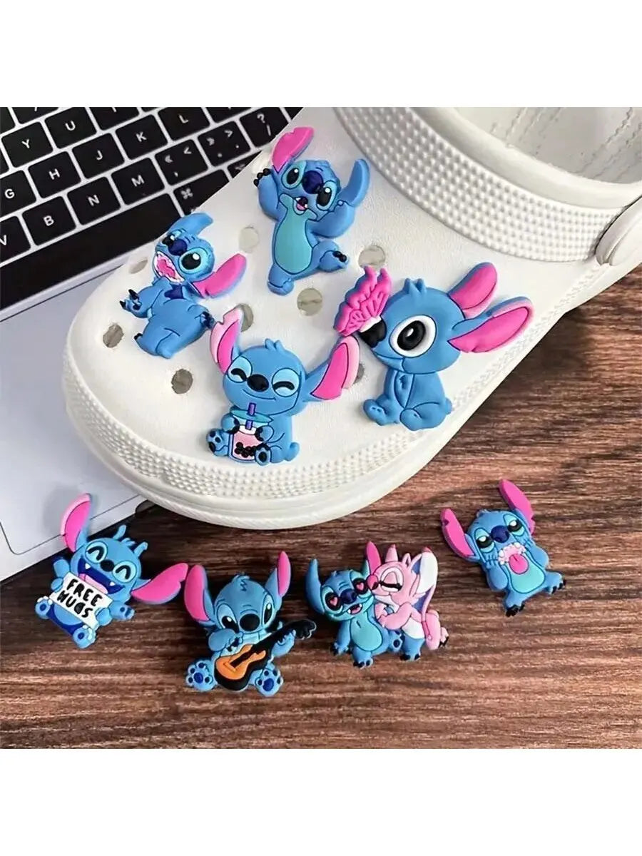 MESUCA 8tlg. Stich Schuhdekorations-Accessoires Charms Für Clogs Bogg Bag Bubble Slides Sandalen