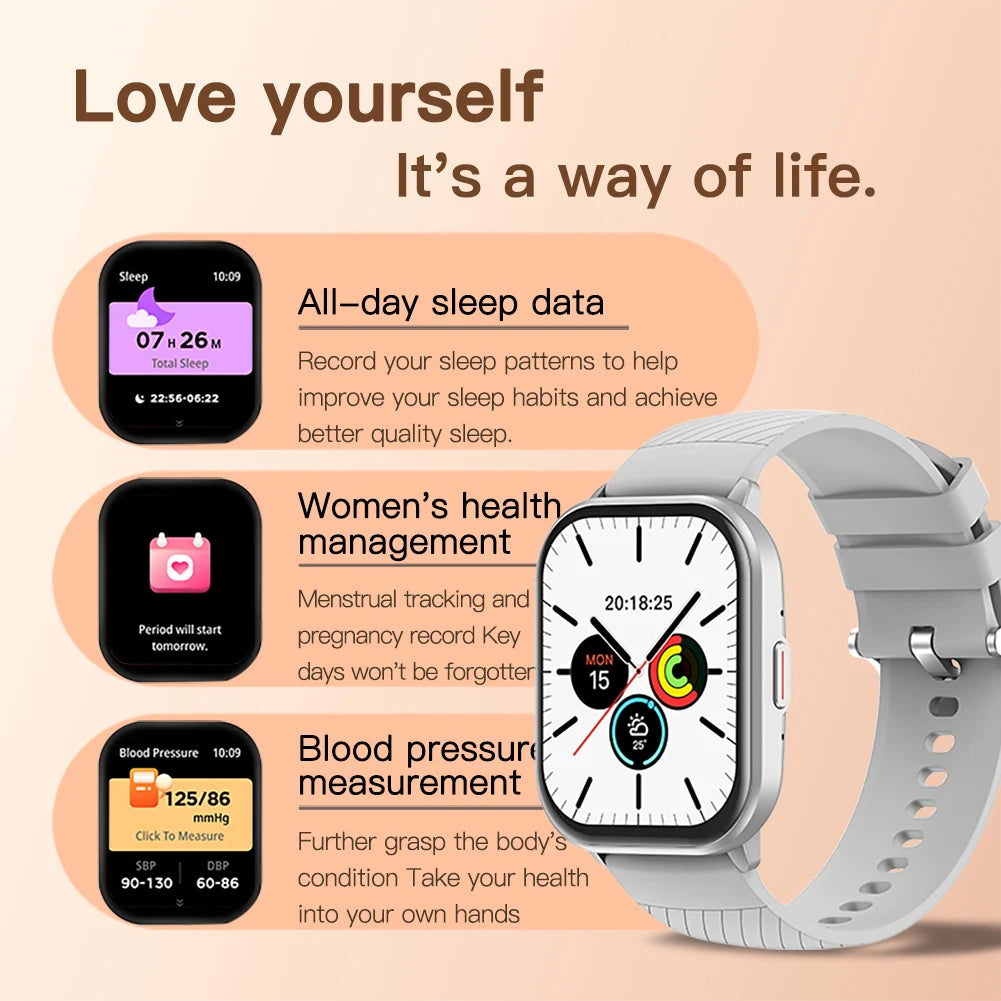 OLEVS 8206 Smartwatch Original Marke 2,01 Zoll Full Touchscreen Sport Fitness Bluetooth Smartwatch Kompatibel Android iOS