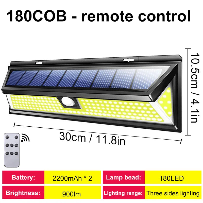 118LED Newest Solar LED Lights Outdoor Solar Lamp Of Motion Sensor 4 Mode Waterproof IP65 Solar Garden Light Street Yard Lantern
