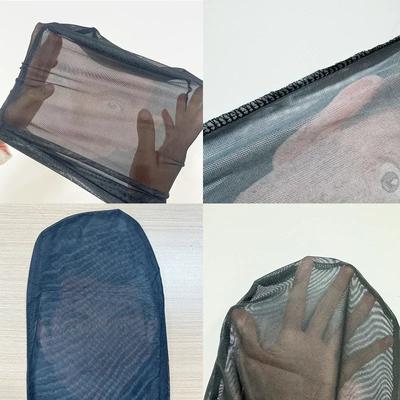 Máscara divertida con patrón 3D realista, malla elástica, máscara facial completa para hombres y mujeres, tocado de cosplay de Halloween, capucha traviesa, accesorio de cosplay para fiestas