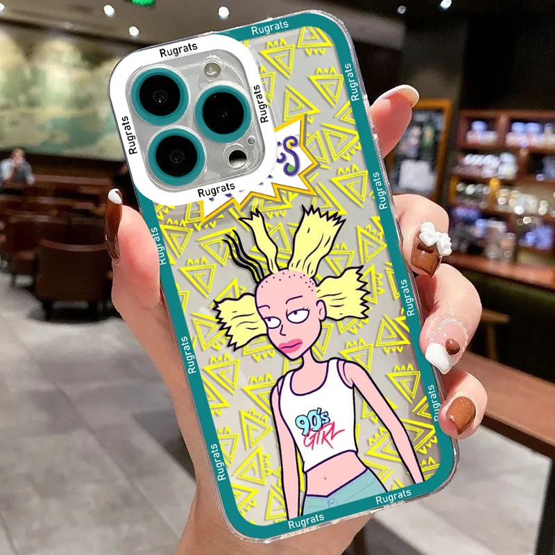 Cartoon Lustig R-rugrats Handyhülle für OPPO Reno 12F 12 7 11 11F 10 2F 4 8 8T 8Z 7Z 7 6Z 6 5 Pro Plus 4G 5G Klare Weiche TPU Abdeckung