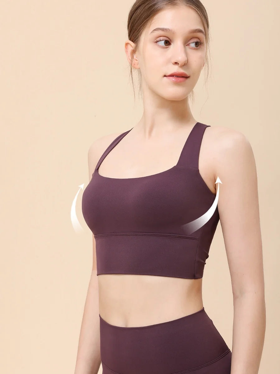 JHJN Women Sports Bra Seamless High Lmpact Sports Bra Sexy Yoga Fitness Tops Solid Underwear Push-Up Sportswear Female Tank Tops