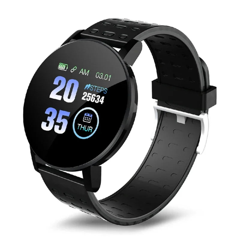Smartwatch LED Digitaluhr Wasserdichte Smartwatch 1,44" Bildschirm Full Touch Smartband Herzfrequenzmesser Fitness Tracker Uhr