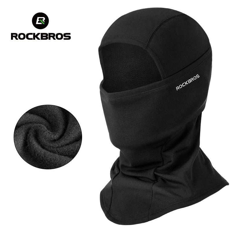 ROCKBROS Winter-Radmaske Fleece Thermo Warm Winddicht Fahrrad-Gesichtsmaske Sturmhaube Skimaske Angeln Skifahren Mütze Kopfbedeckung